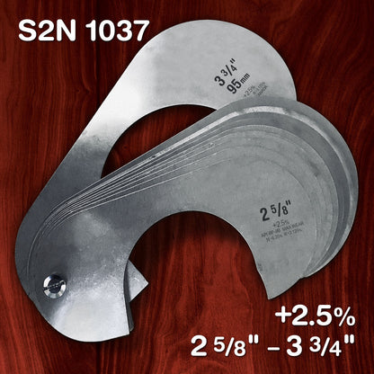'+2.5% 2 5/8 to 3 3/4 Sheave Gauges