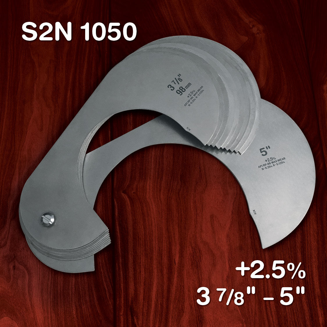 '+2.5% 3 7/8 - 5 Sheave Gauges